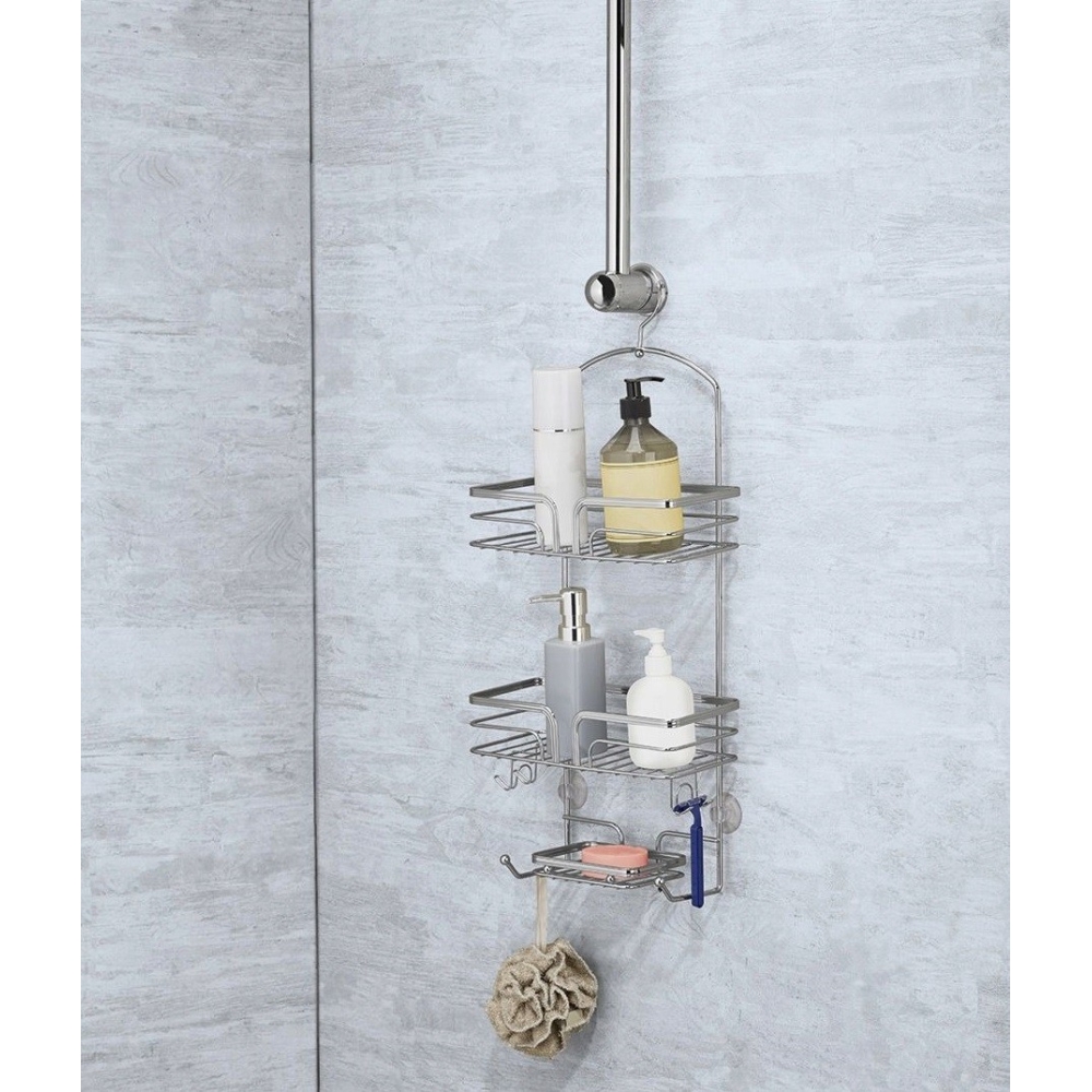 etajera pentru baie cu 3 nivele si 2 cosuri 285 x 655 x 12 cm 1
