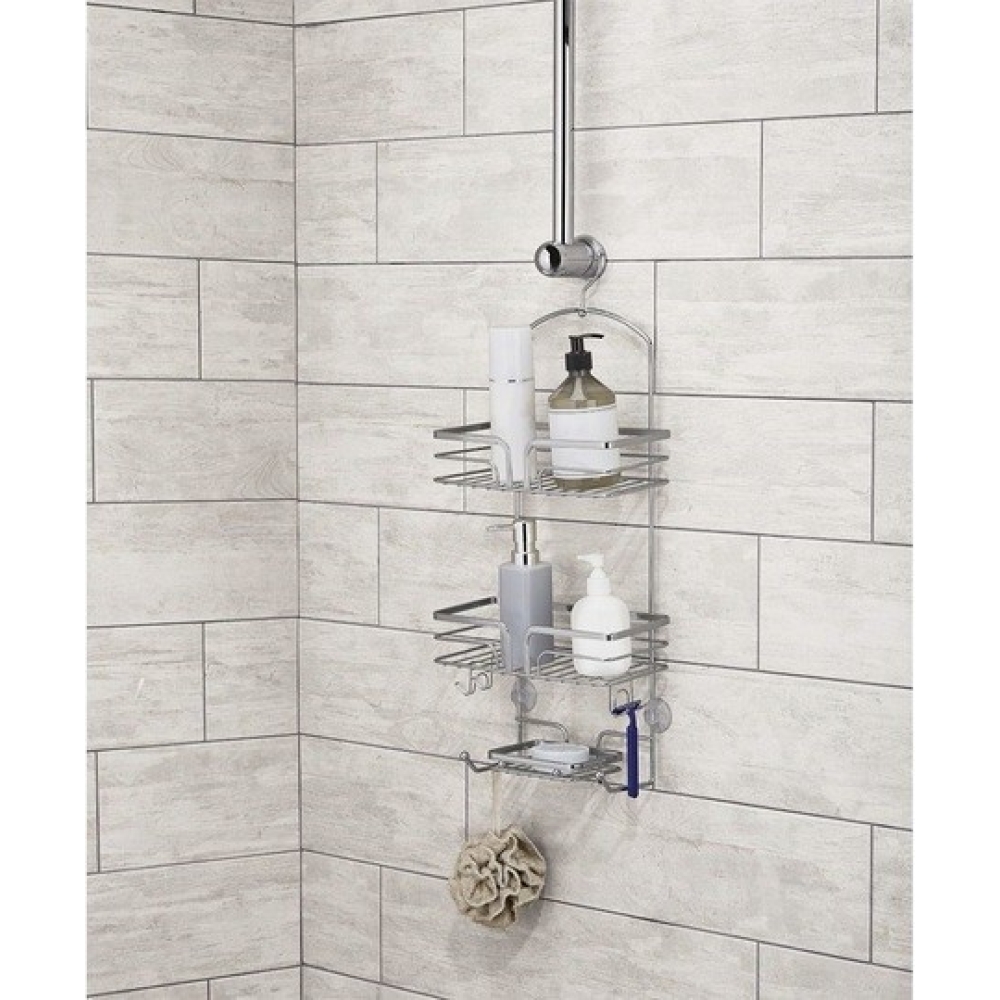 etajera pentru baie cu 3 nivele si 2 cosuri 285 x 655 x 12 cm 3