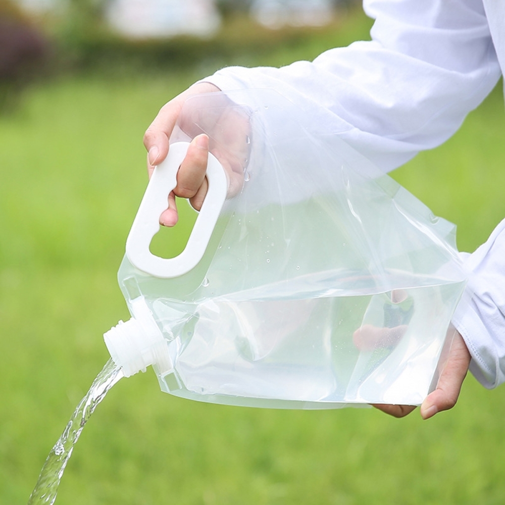recipient pliabil cu maner pentru apa plastic 10 l 38 x 41 cm gonga 1
