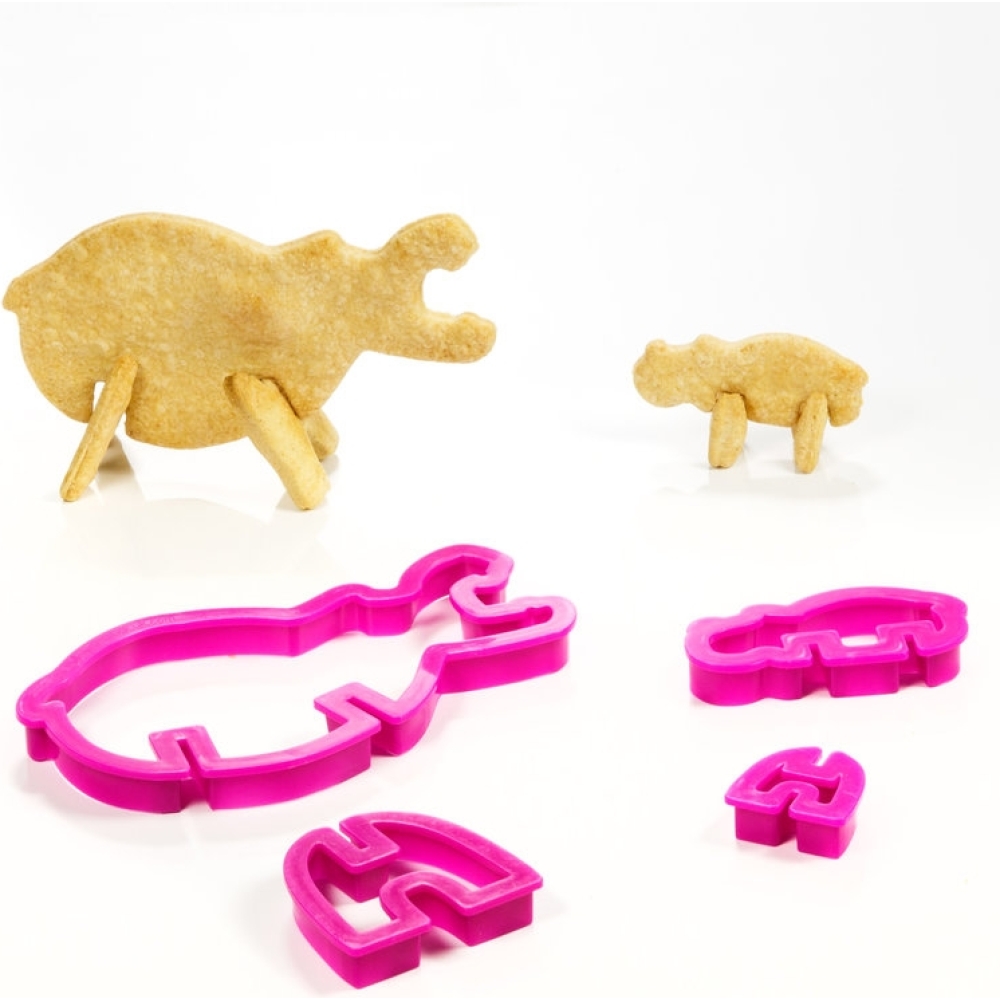 set 4 forme model diverse animale pentru aluat gonga