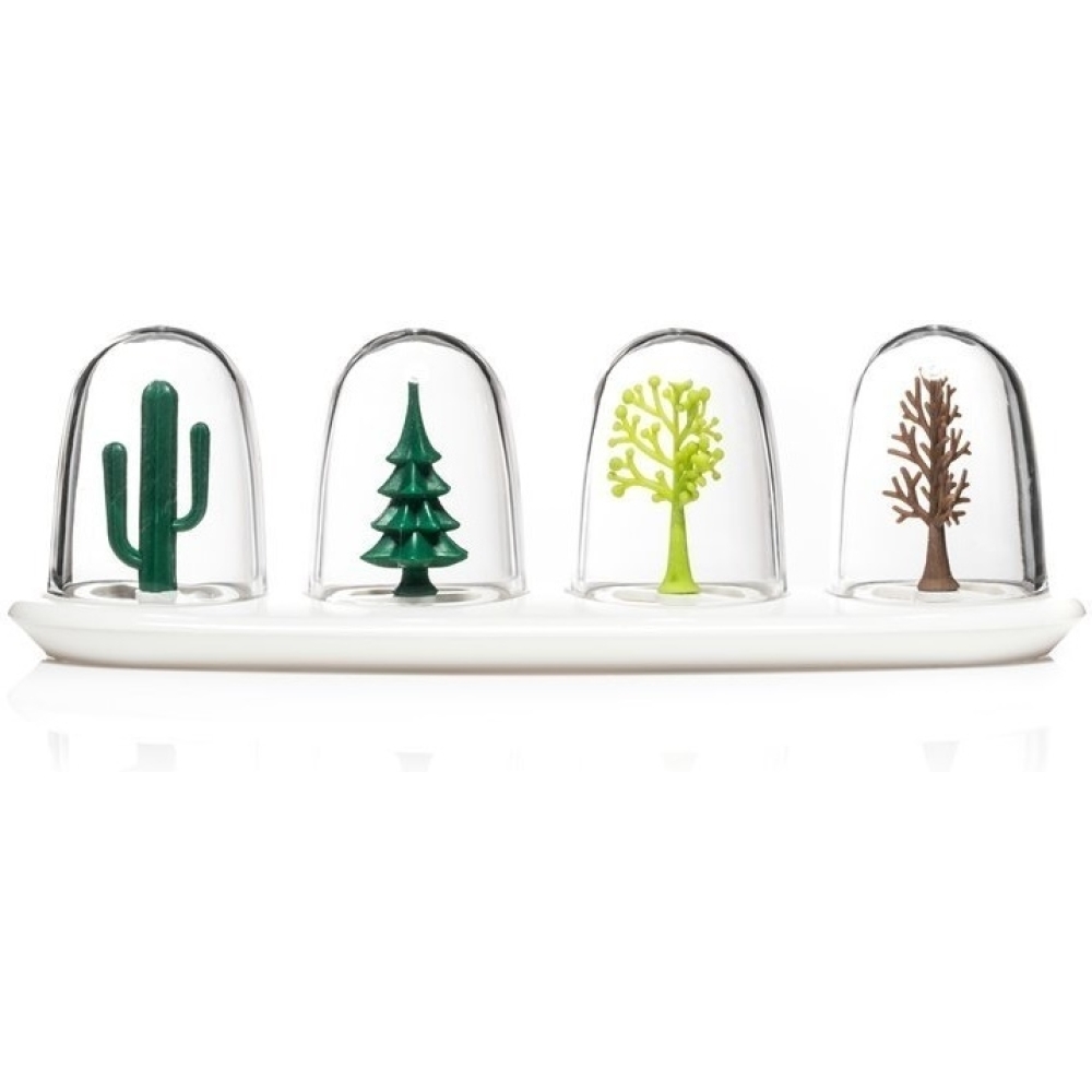 set suport i 4 recipiente pentru condimente four seasons gonga 1