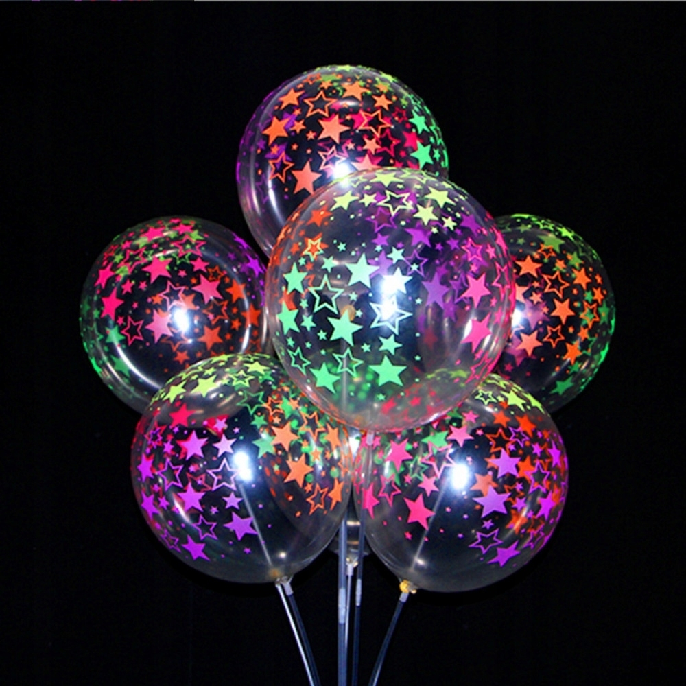 set 10 baloane uv neon fosforescent glow in the dark gonga 2