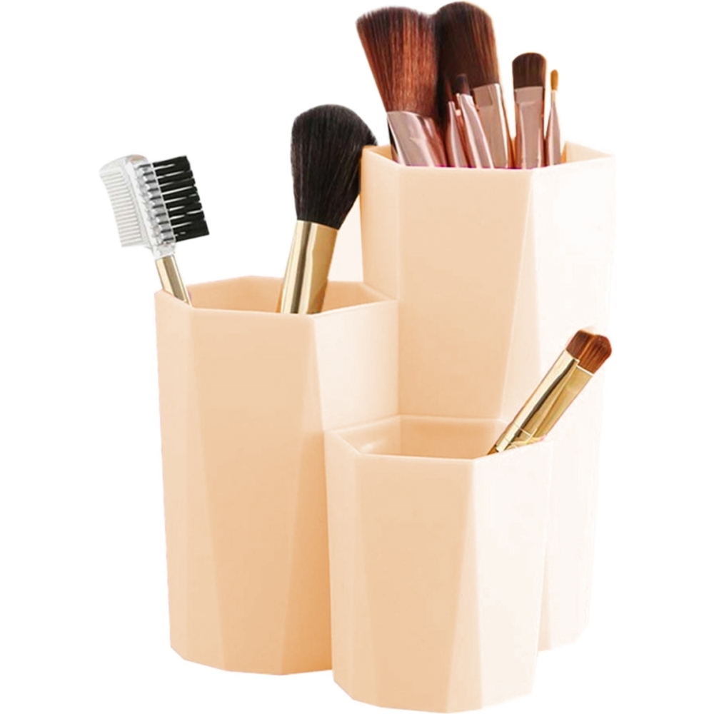 suport pensule machiaj 3 compartimente din plastic gonga 29