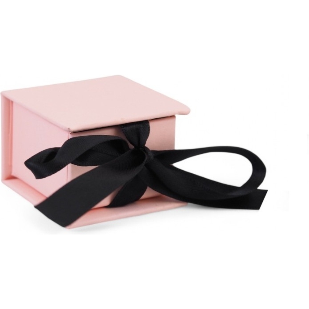 cutie decorativa pentru bijuterii inel sau cercei 5 x 5 x 35 cm cu funda neagra gonga