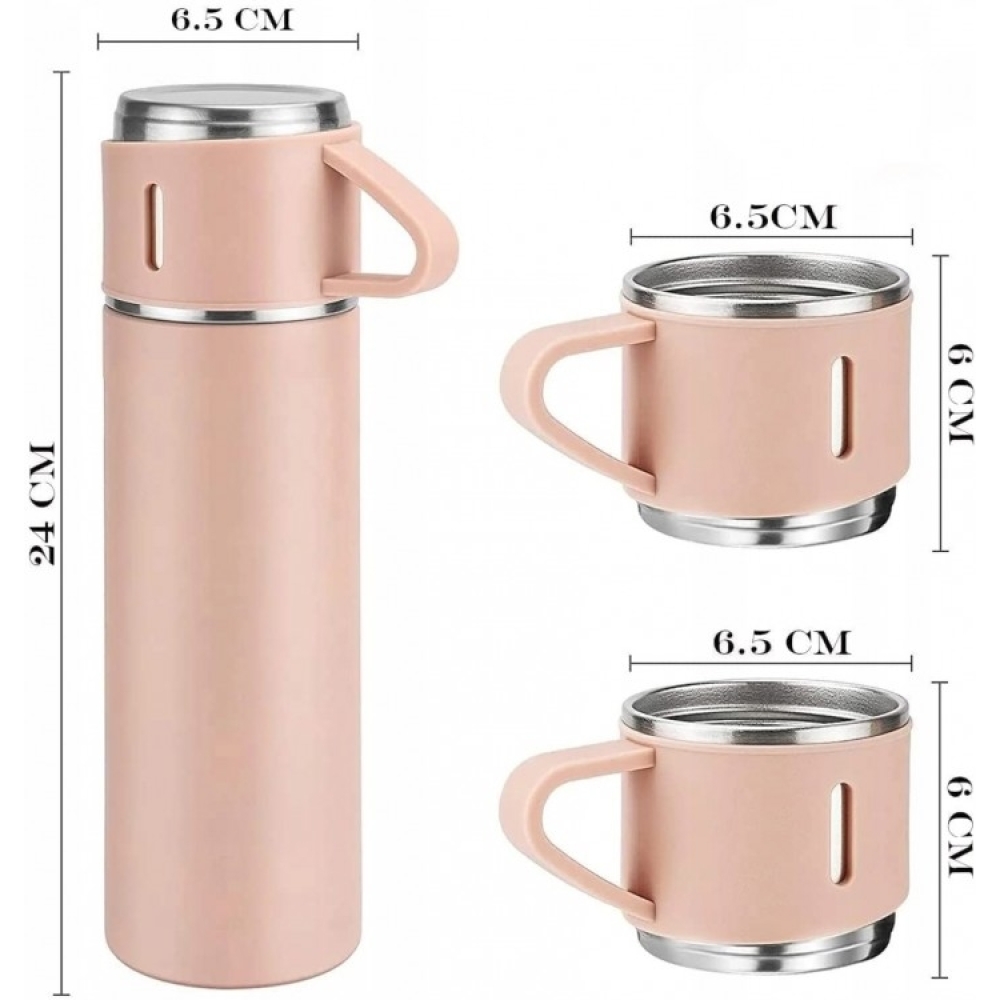 set termos cu 3 cani din oel inoxidabil 05l meninere a bauturilor calde 6 ore i reci 12 ore gonga 10