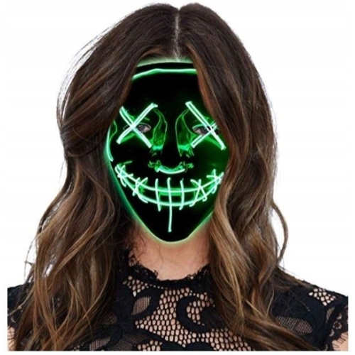 Masca Purge Horror cu LED, Gonga® - imagine 3