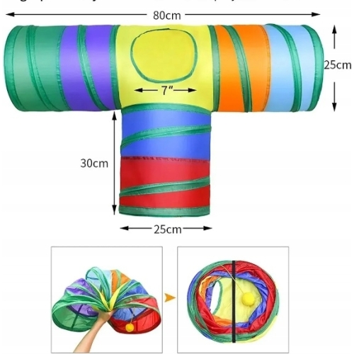 Set 21 Jucarii pentru Pisici, Tunel, mingii, soareci, undita, Gonga® - Image 8