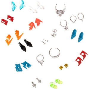 Set de haine pentru papusi cu accesorii, 43 de elemente, Gonga® - imagine 5