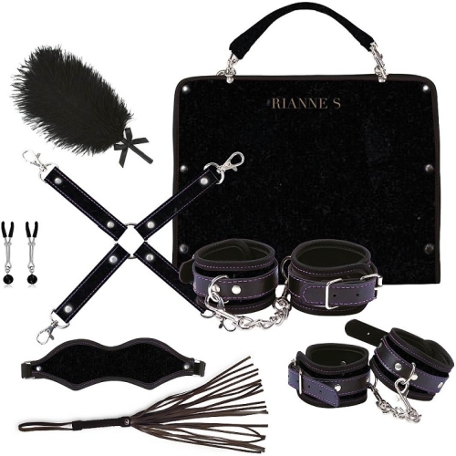 Set erotic exclusiv BDSM cu geantă, 7 accesorii, Gonga®