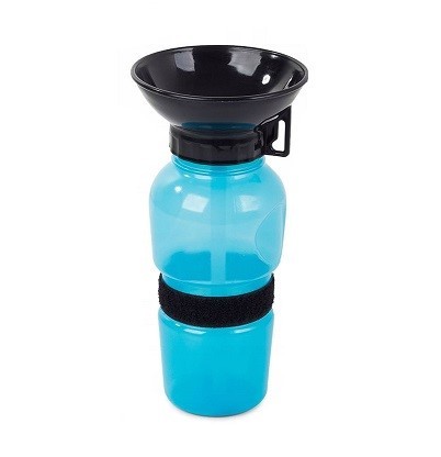 sticla-portabila-cu-castron-pentru-catei-05-l Sticla portabila cu castron pentru catei, 0.5 L,Gonga® - Image 1