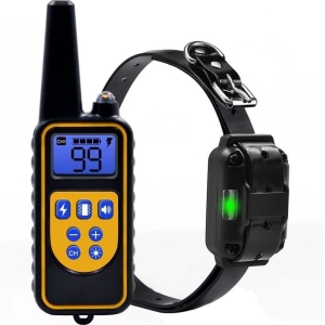 Zgarda pentru caini cu vibratii, electrosoc si sunet, telecomanda, Gonga®