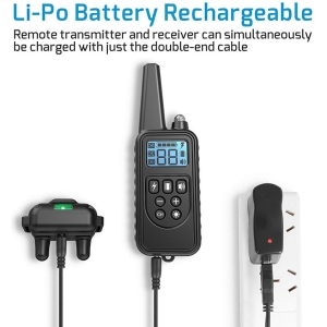 Zgarda pentru caini cu vibratii, electrosoc si sunet, telecomanda, Gonga® - imagine 5